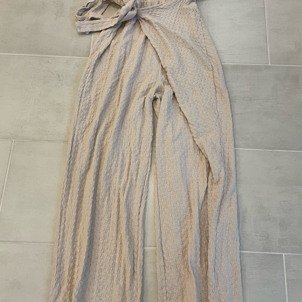 Free People Beach Isola One-Piece Maxi Jumpsuit Salt - Picture 9 of 10